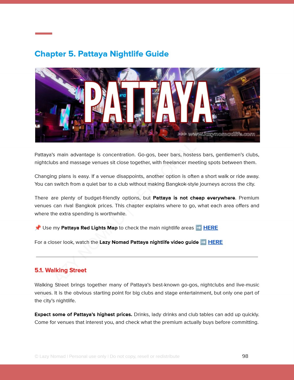 Sample page preview: Inside Guide Walking Street and Pricing Intel